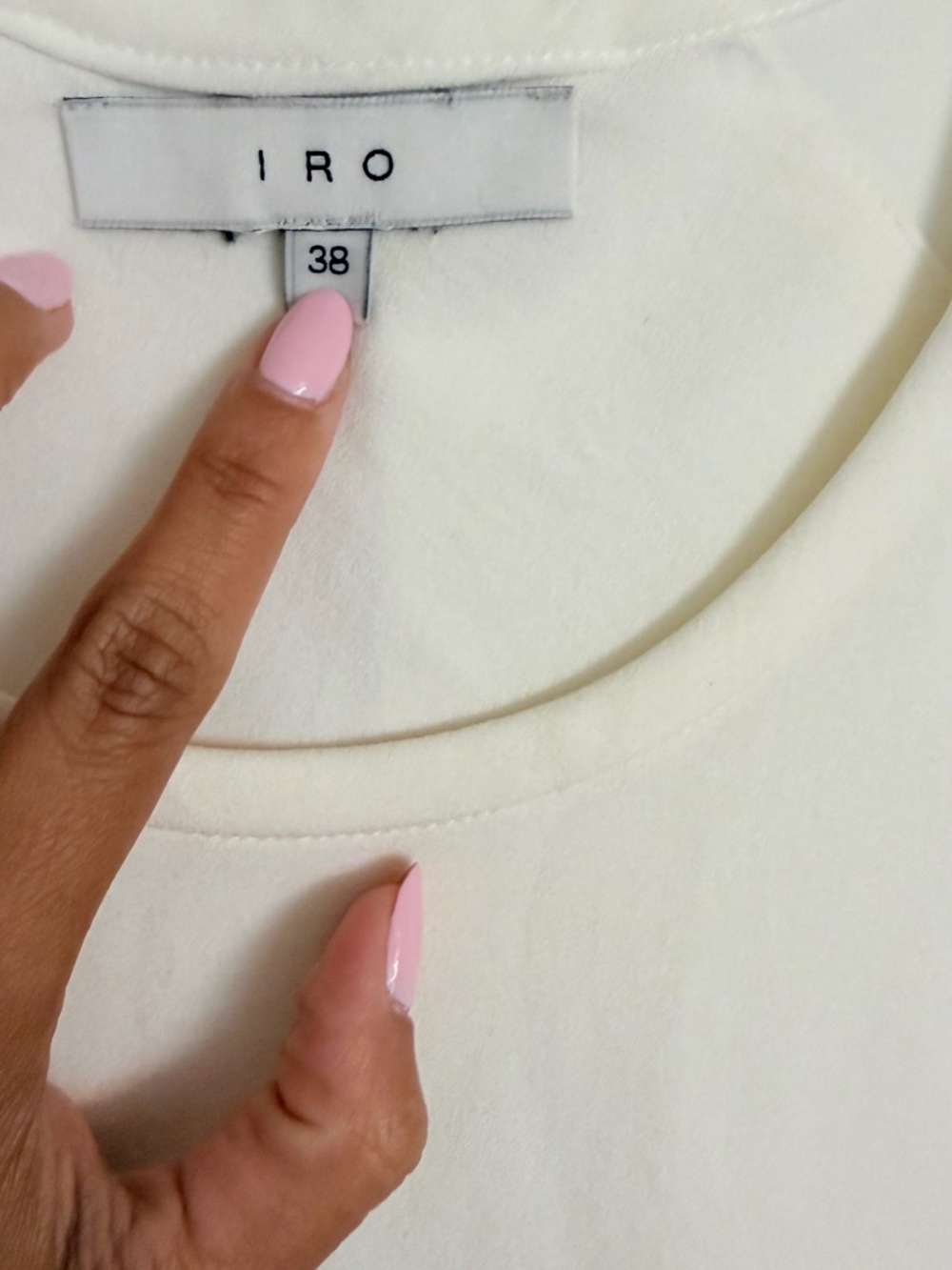 IRO Cream Long-Sleeve Round-Neck Dress - Picture 2 of 7